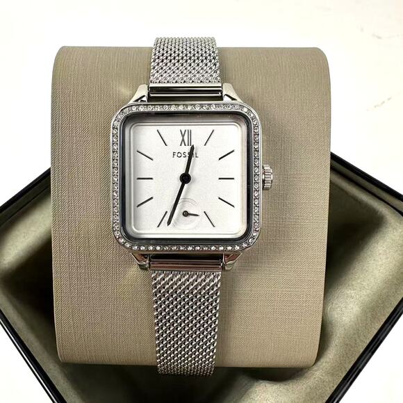 Fossil BQ3970 Colleen Three-Hand Stainless Steel Mesh Watch - Picture 2 of 8